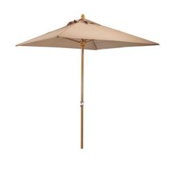 NOW'S HOME - Parasol Taupe Aluminium 200x200cm Sans Pied Comete - gris aluminium 3256390246338_0