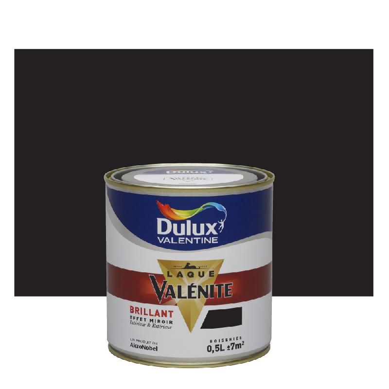 Peinture laque boiserie Valénite noir brillant 0,5 L - effet miroir - DULUX VALENTINE_0