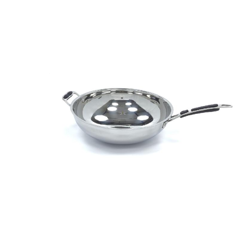 Poêle wok Ø36 cm acier inox induction Maxima 09371060_0
