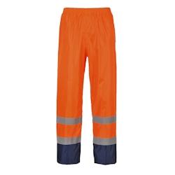 Portwest - Pantalon de pluie bicolore imperméable HV Orange / Bleu Marine Taille XL - XL orange H444ONRXL_0