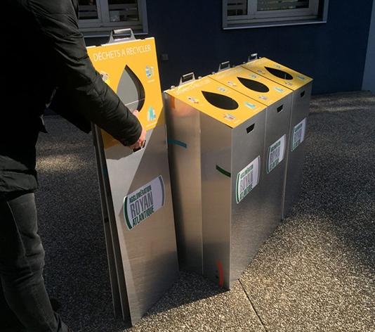 Poubelle pliable Trinomad - 2 bacs de 110L - Légère, transportable et personnalisable_0