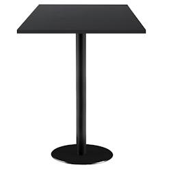 Restootab - Mange-debout 60x60cm - modèle Rome pied et noir uni - noir TB-ROMFF-6060M-NOIR_0