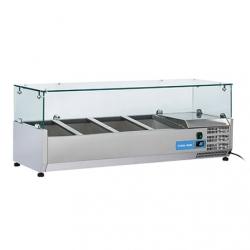 SALADETTE A POSER 120CM 3 BACS GN1/3 + 1 BAC GN1/2 - COOL HEAD