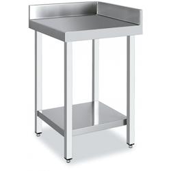 Table d'Angle 90º avec 2 Etagères   Gamme 700         Acier inoxydable 600x700x700xmm DISTFORM - gris inox 0641094577087_0