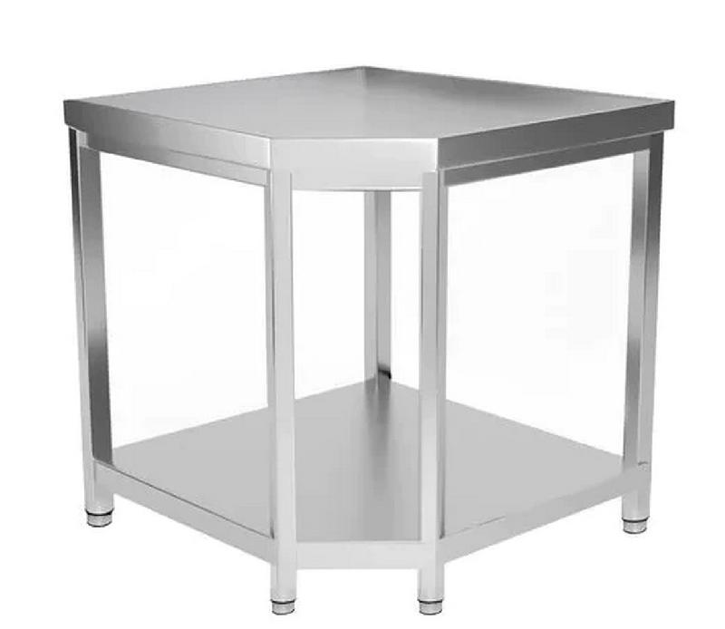 Table d'angle centrale en inox - 1000x1000x700x850 mm - THGESR107_0