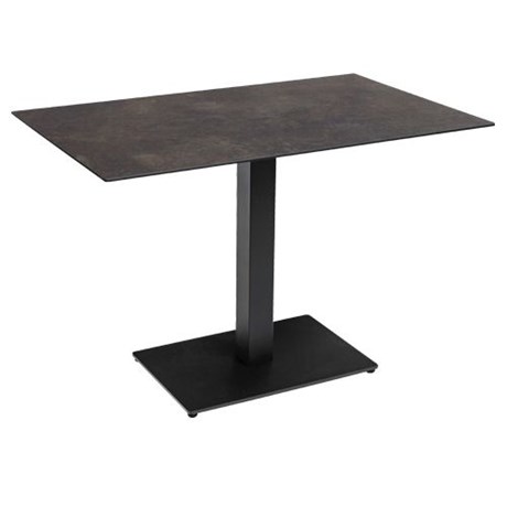 TABLE DE RESTAURANT AUSTRAL GRIS FONCÉ ET NOIR 110 X 68 CM