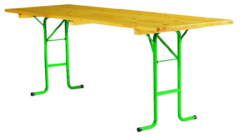 Table pliante Vienne renforcée - 220x70 cm - Pin - 6 à 8 personnes_0