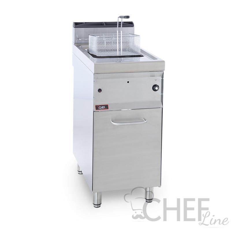 CH74GF - Friteuse à gaz professionnelle Chefook - Capacité 10L - Profondeur 70 cm - Fabrication italienne_0