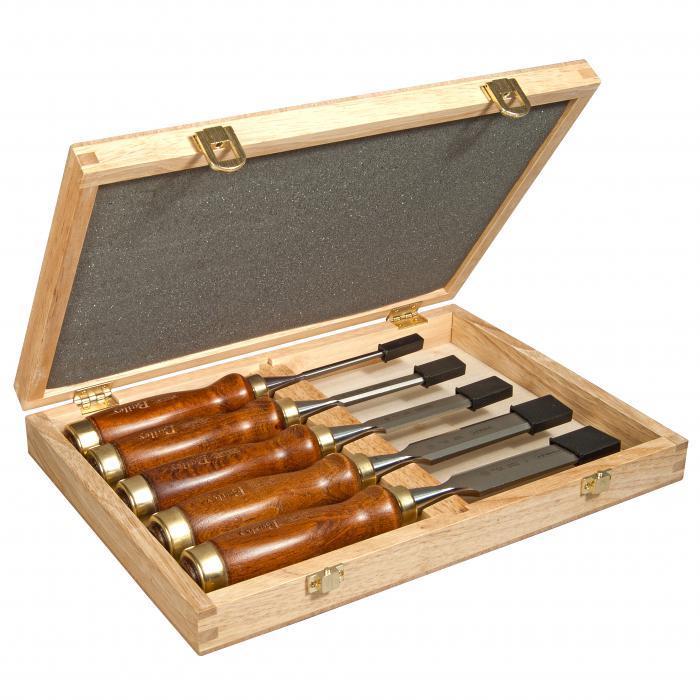 COFFRET DE 5 CISEAUX À BOIS MANCHE BOIS 2-16-217 STANLEY