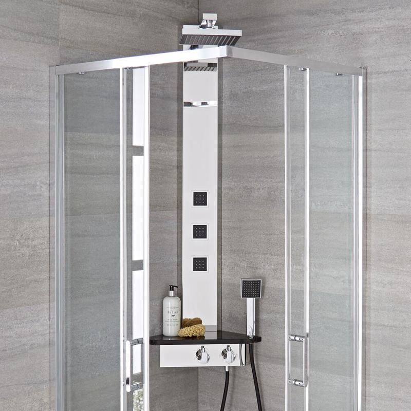 HUDSON REED EARBY COLONNE DE DOUCHE D'ANGLE THERMOSTATIQUE CHROMÉ