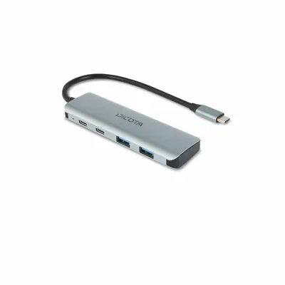 DICOTA D32061 hub & concentrateur USB Type-C 10000 Mbit/s Argent_0