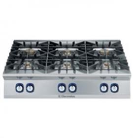 Fourneau gaz top 6 feux vifs - 1200 mm (2x10kW + 4x6kW) - Réf. 391011_0