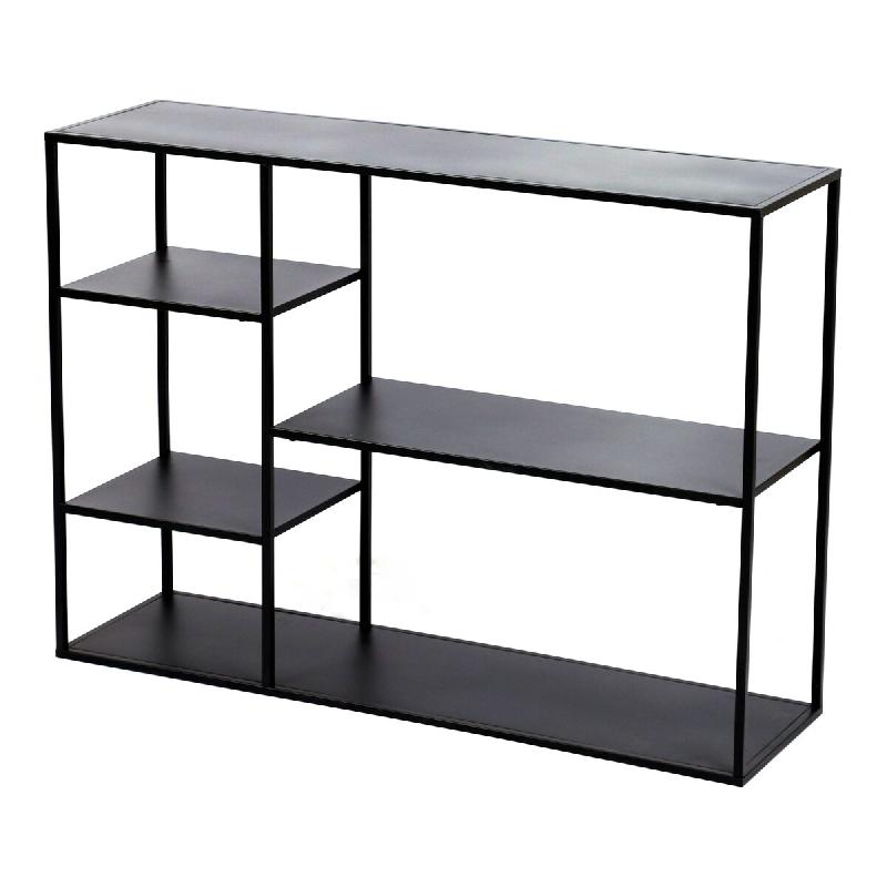 Helloshop26 - Étagère autoportante 120 x 35 x 87,5 cm métal noir 03_0006952 - 3001854047767_0