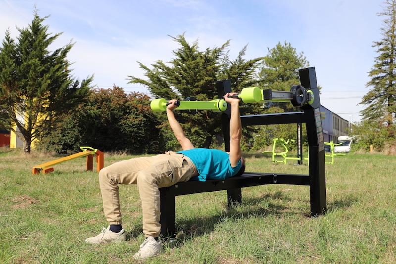 Lest Chest Allongé - Appareil de musculation extérieur en acier galvanisé pour pectoraux_0