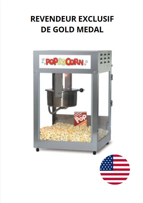 Machine a pop corn professionnelle 12/14 oz (340/396 grammes) gold medal modèle Pop Maxx_0