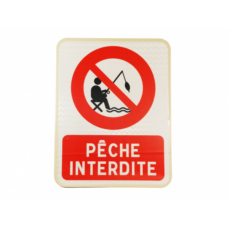 Panneau pêche Interdite - personnalisable, durable et facile à installer_0