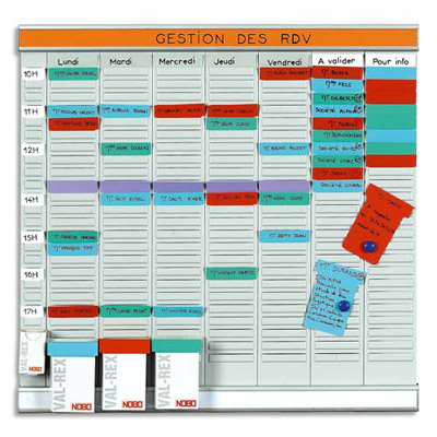 PLANNING A FICHES ACCO EN T OFFICE PLANNER - 7 BANDES DE 24 FICHES