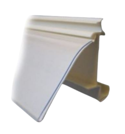 Porte étiquette gondole Teggometal - Hauteur 40mm - Longueurs 1000 et 1330mm - Fond blanc écru RAL 9010 - Matière PVC extrudé, 100% recyclable_0