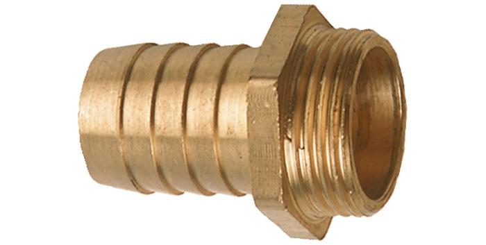 Raccord droit à visser GEKA Plus - laiton, taille tuyau 19 mm, étanchéité à plat, filetage extérieur 3/4 po, version lourde_0