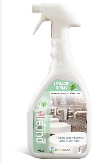 Lenacid Spray Menthe - Désinfectant Détartrant Sanitaires 750ml - H132_0