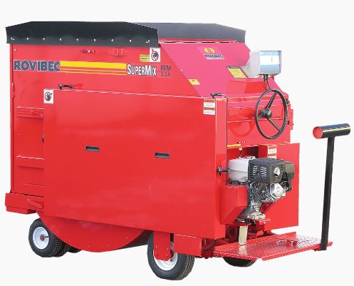 Super mix pailleuse agricole Rovibec - chariot RTM 1415 à 1982L - moteur 13 HP Honda_0