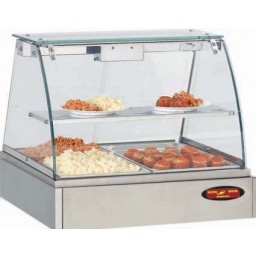 Vitrine chauffante - Bain marie panoramique acier inox BMV 2 G - 2 ou 3 GN 1/1, 2,6 kW_0