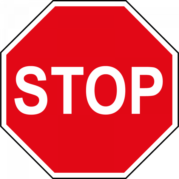 B3480031 - Panneau d'intersection AB4 STOP en vinyle ou PVC - différentes dimensions_0
