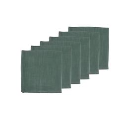 Bjorn Serviette de table - 6 pièces - Lin et coton vert sapin - vert 3701488307939_0
