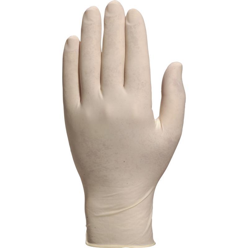 Boîte de 100 gants jetables en latex Veniclean 1340 - V1340 - non poudrés et compatibles alimentaires_0