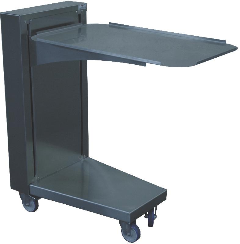 Chariot de service inox à niveau constant - Bobet Matériel - roulettes pivotantes avec frein_0