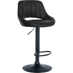 CLP Tabouret de bar Milet en similicuir Noir /Noir - noir polyester 322422_0