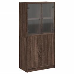 Helloshop26 - Buffet bahut commode armoire meuble de rangement organisateur cuisine salle de séjour salon haut avec portes bois 02_0032233 - 30002106_0