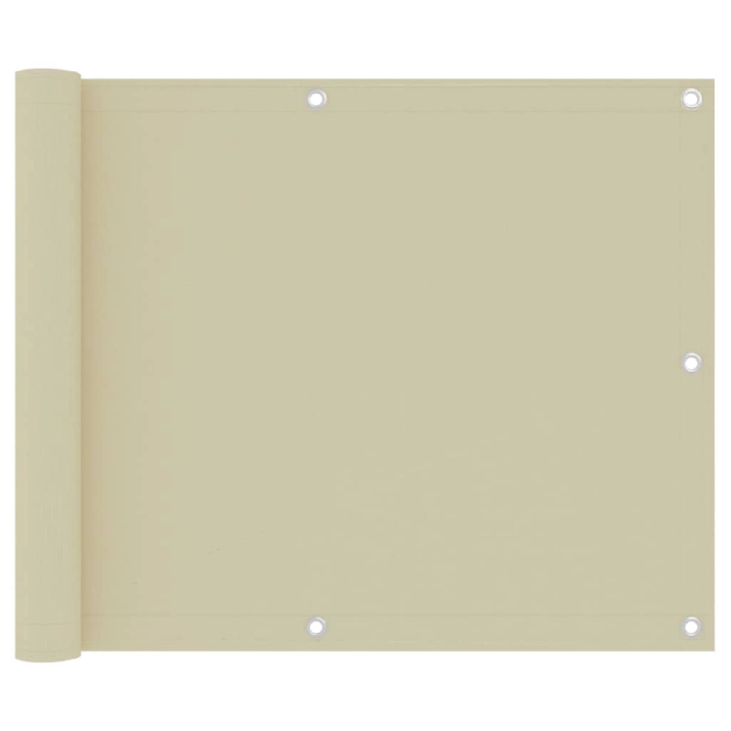 Helloshop26 - Écran de balcon brise pare vue protection confidentialité 75 x 300 cm tissu oxford crème 02_0010142 - 3000545382729_0