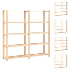 Helloshop26 - Étagères meubles de rangement à 5 niveaux 5pièces 170 x 38 x 170 cm Pin 500 kg beige 02_0045733 - 3000220826029_0