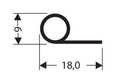 Joint pvc plat sans aimant pour meubles frigos jpf-006_0