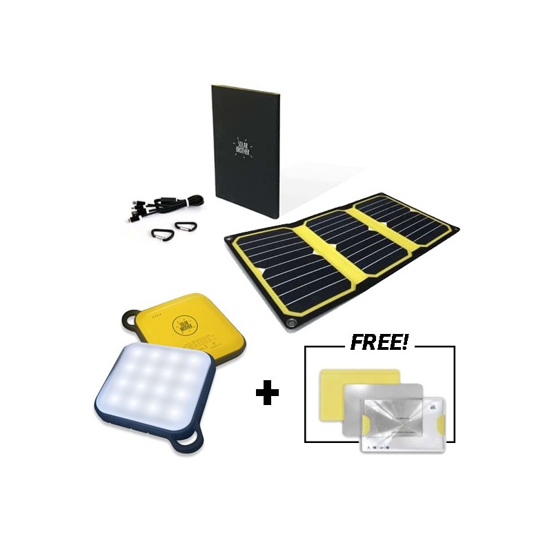 Kit solaire chargeur USB et éclairage 16W_0