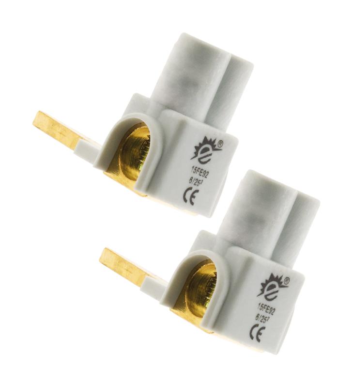 Lot de 2 bornes de raccordement horizontales - alimentation modulaire phase et neutre - jusqu'à 35 mm² - Zenitech_0