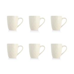 Ogo Living - Lot De 6 Mugs Snowstack 33cl En Gres Blanc Mat - 3256391041901_0