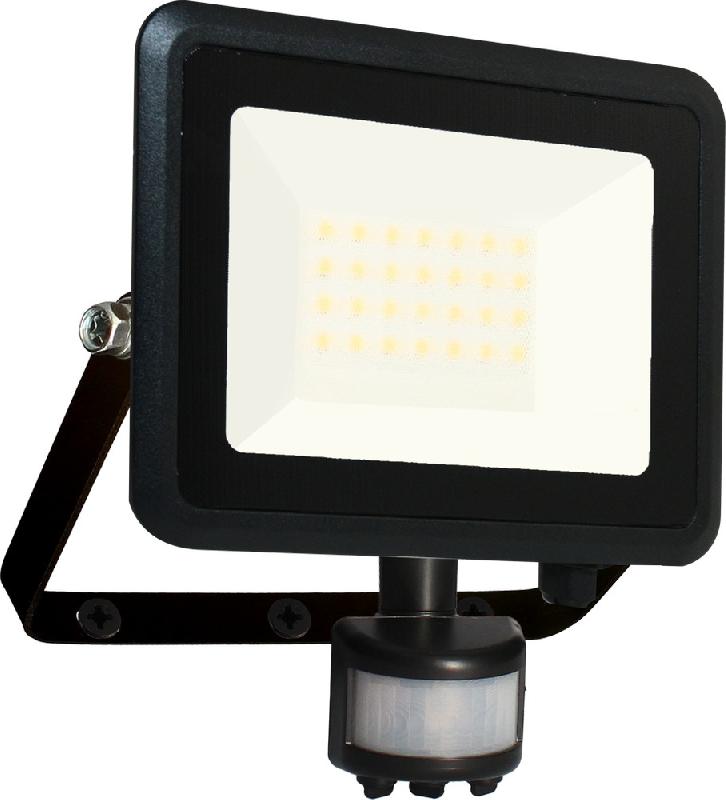 Projecteur mural KREON 2 - IP44, 20W, 4000K, 2000lm, noir mat avec détecteur infrarouge paramétrable_0