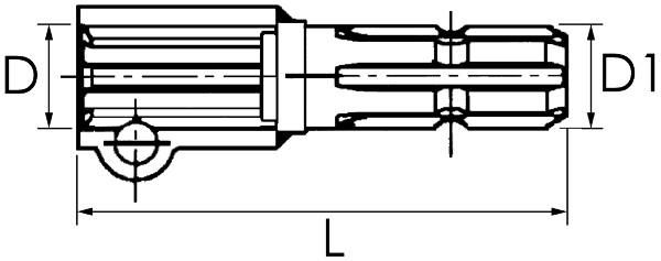 PROLONGATEUR A PINCE F.3/8-Z6 M.3/4-Z6