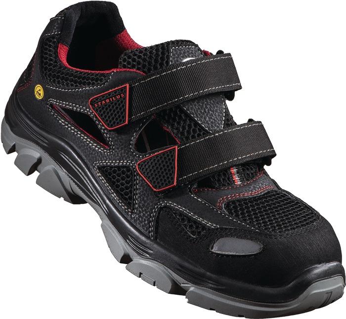 Sandale de sécurité THILO AIR - pointure 47 - noire/rouge - textile / matériau de maille S1 SRA ESD EN ISO 20345 - STABILUS_0