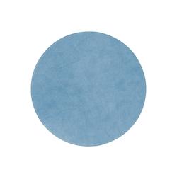 Stil Casa, set de 12 sous-plat unies, polyuréthane cousu, Ø 20 cm, finition dollar couleur bleue (ciel). - STP20D-SKD_0
