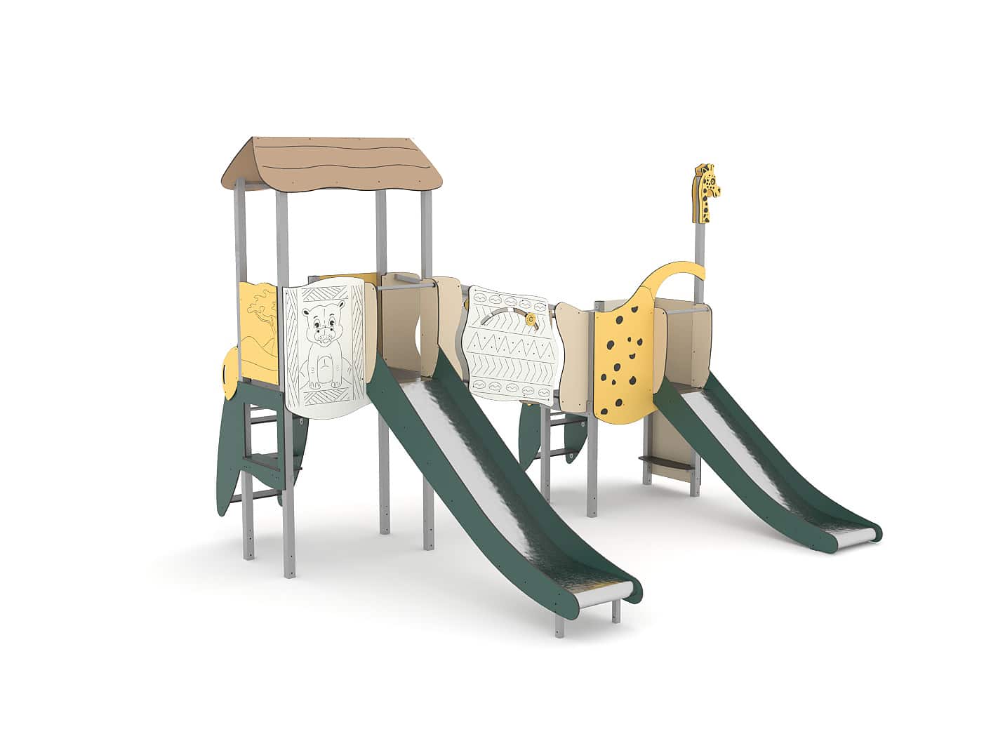 Structure multi-activités métallique Safari - LD1SAF20030 - Ludoparc - Pour enfants dès 1 an - Capacité 20 personnes_0