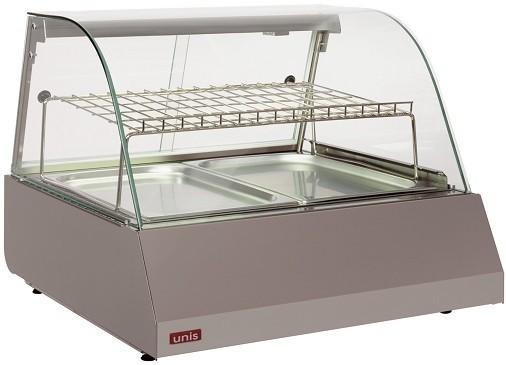 Vitrine de présentation chaude à poser - Acier inox - 2 ou 3 bacs GN 1/1 - Température +30°C à +90°C_0