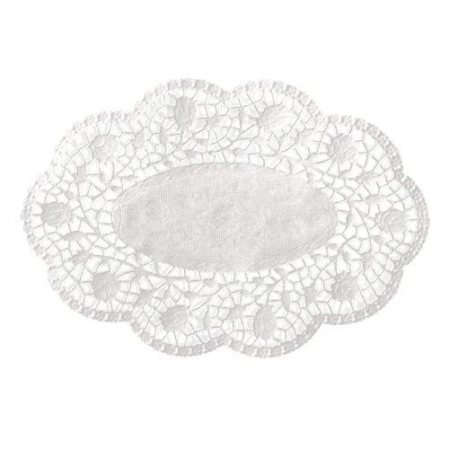 500 NAPPERONS POUR SOUS-TASSES PAPSTAR, OVALES, 18 CM X 13 CM, BLANC