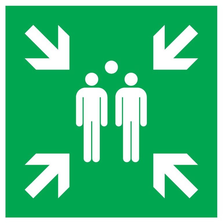 628403 - Point de rassemblement après évacuation - 200x200 mm - PS-Choc - Sofop S.A.S_0