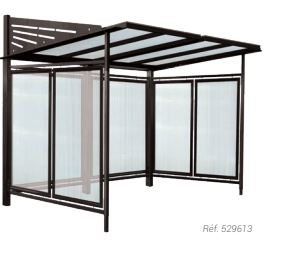 Abri cycles Conviviale® - Jesignale - structure en acier - toiture polycarbonate anti-UV - modulable_0