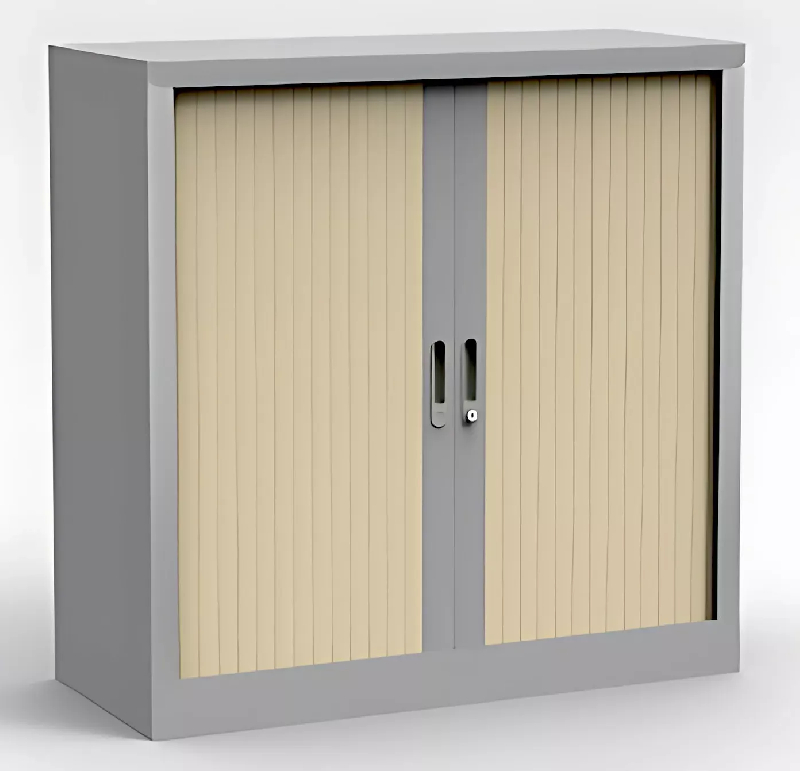 Armoire de rangement métallique - 3 étagères - rideau PVC - Hauteur : 135 cm So Salamanca_0