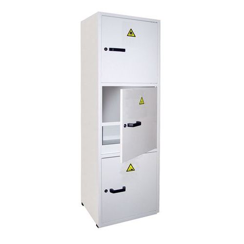 ARMOIRE DE STOCKAGE MULTIRISQUE 3 COMPARTIMENTS 90 L - TRIONYX
