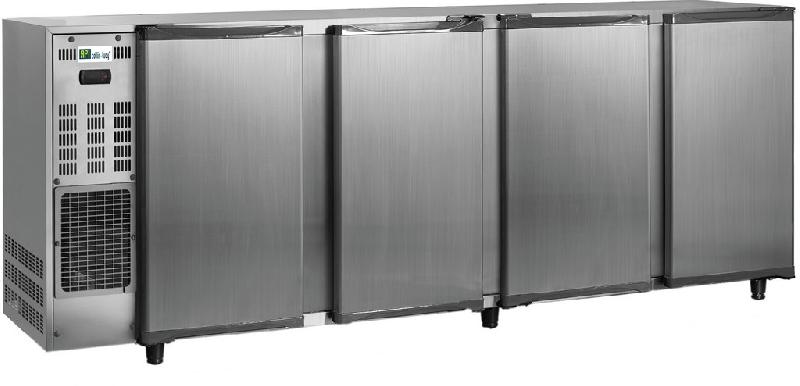 Arrière-bar réfrigéré inox 4 portes pleines battantes température +... - PFGB229I_0